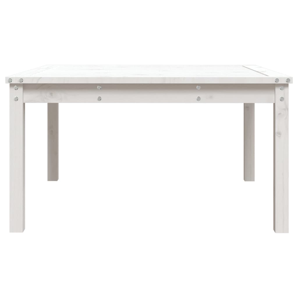 Tuintafel 82,5x82,5x45 cm massief grenenhout wit - AllerleiShop