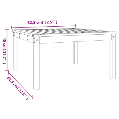 Tuintafel 82,5x82,5x45 cm massief grenenhout wit - AllerleiShop