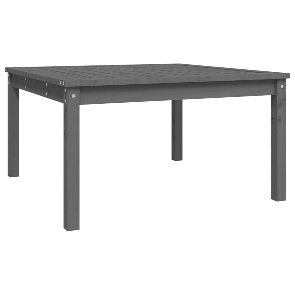 Tuintafel 82,5x82,5x45 cm massief grenenhout grijs - AllerleiShop