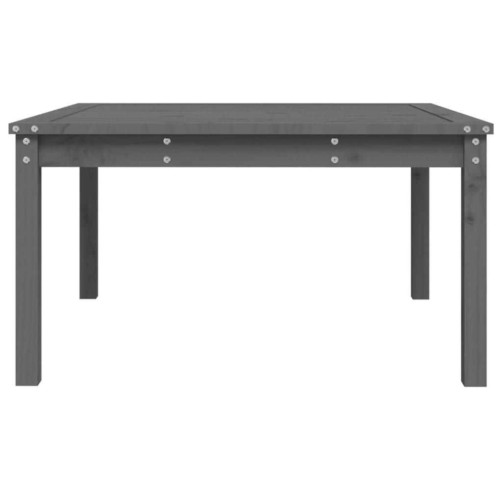 Tuintafel 82,5x82,5x45 cm massief grenenhout grijs - AllerleiShop