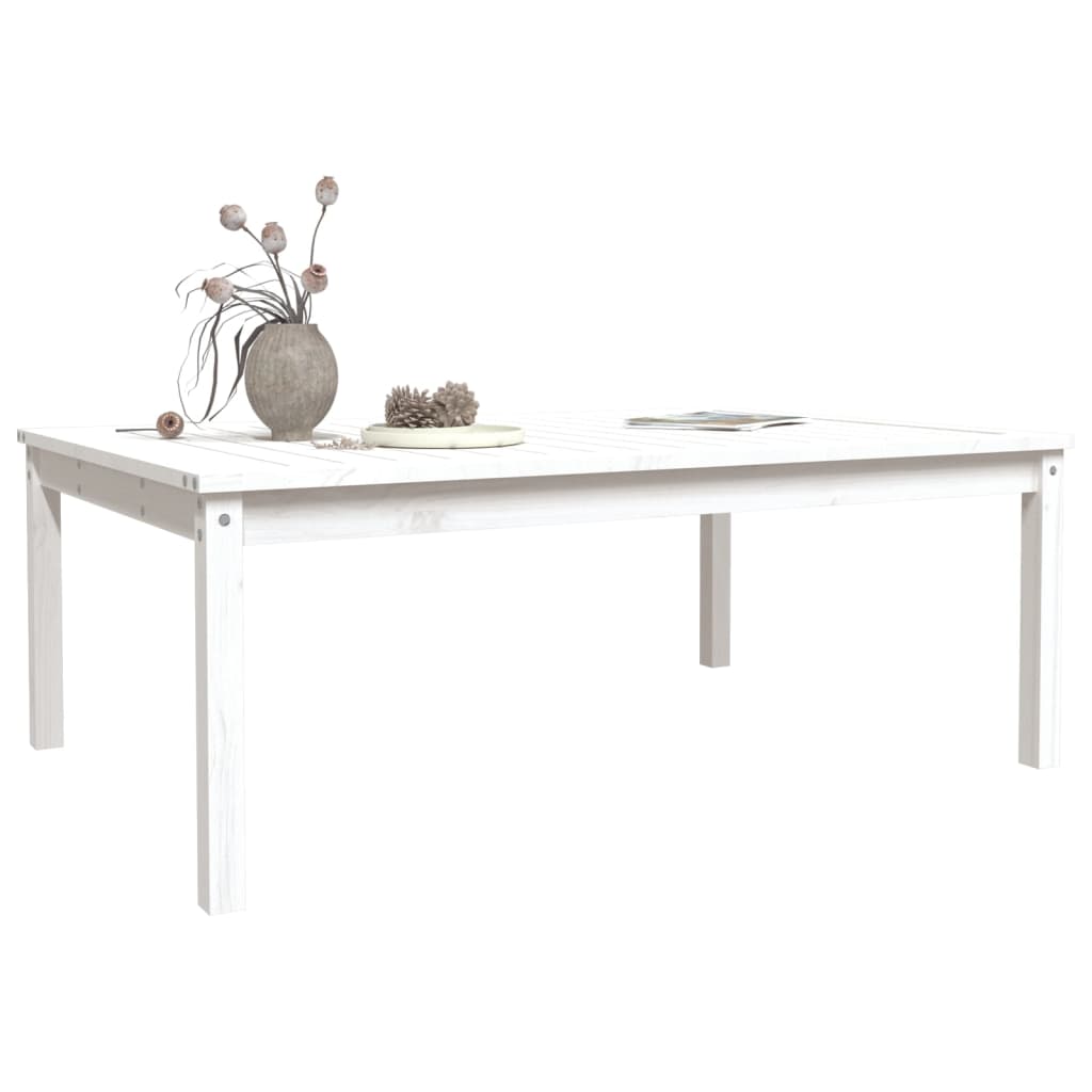 Tuintafel 121x82,5x45 cm massief grenenhout wit - AllerleiShop