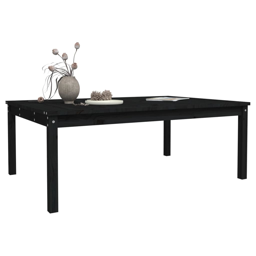 Tuintafel 121x82,5x45 cm massief grenenhout zwart - AllerleiShop