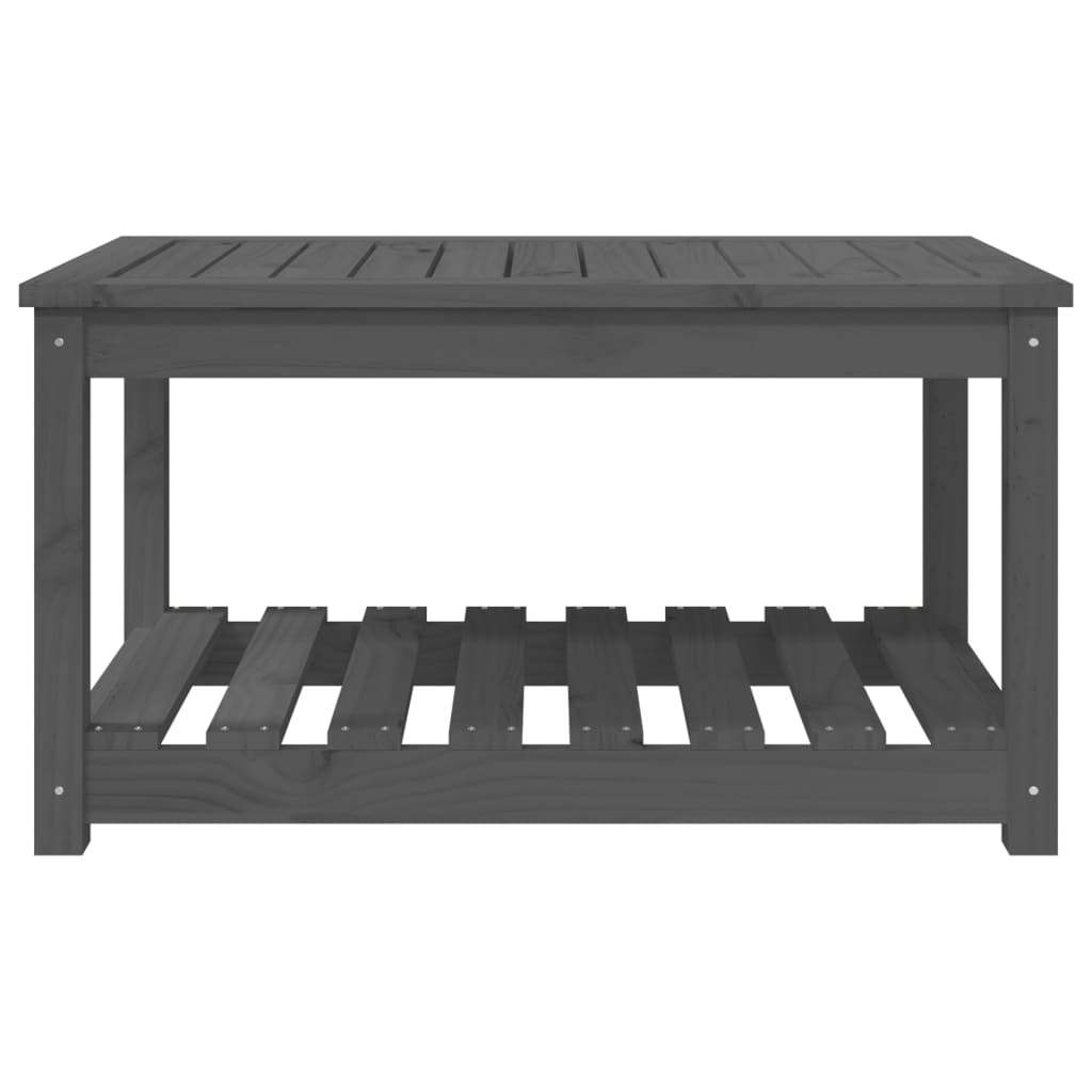 Tuintafel 82,5x50,5x45 cm massief grenenhout grijs - AllerleiShop