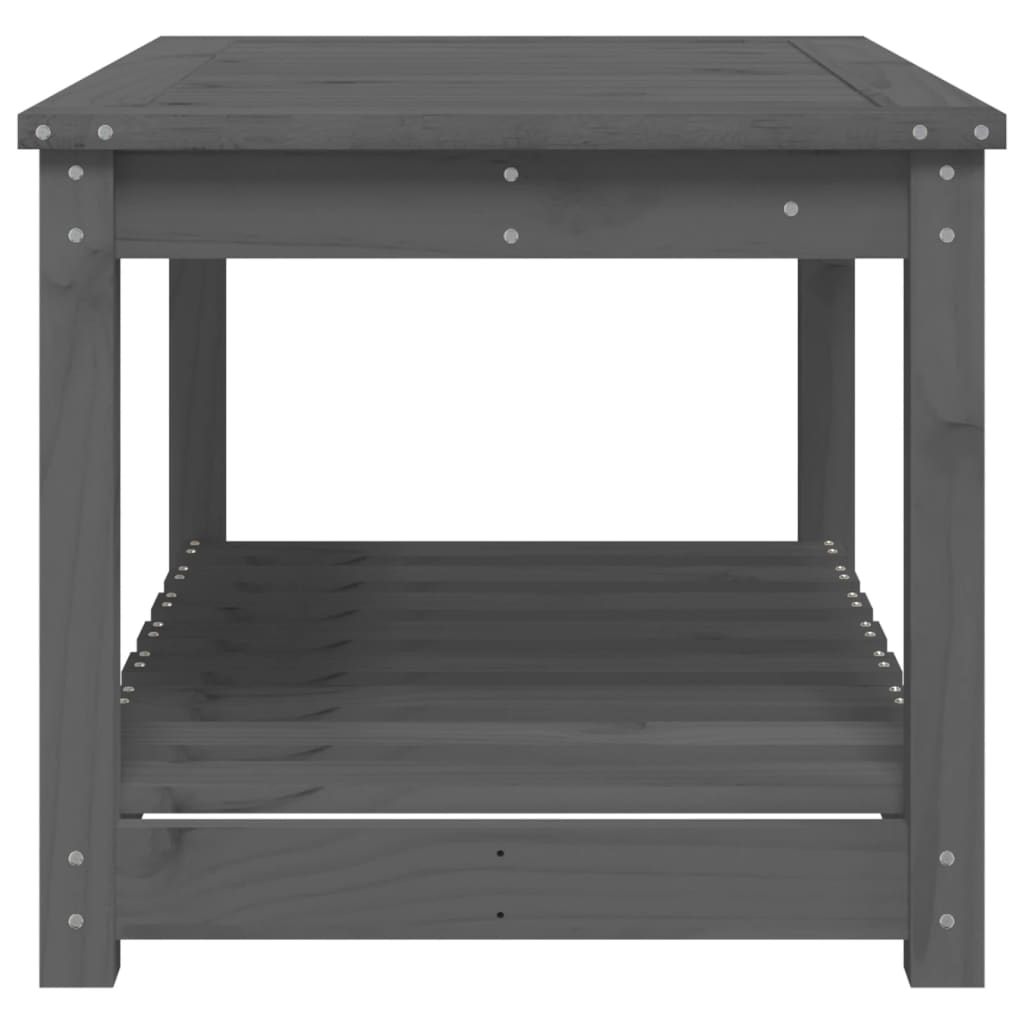 Tuintafel 82,5x50,5x45 cm massief grenenhout grijs - AllerleiShop