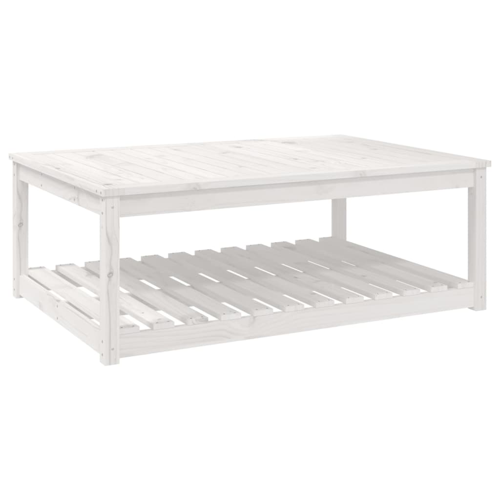 Tuintafel 121x82,5x45 cm massief grenenhout wit - AllerleiShop