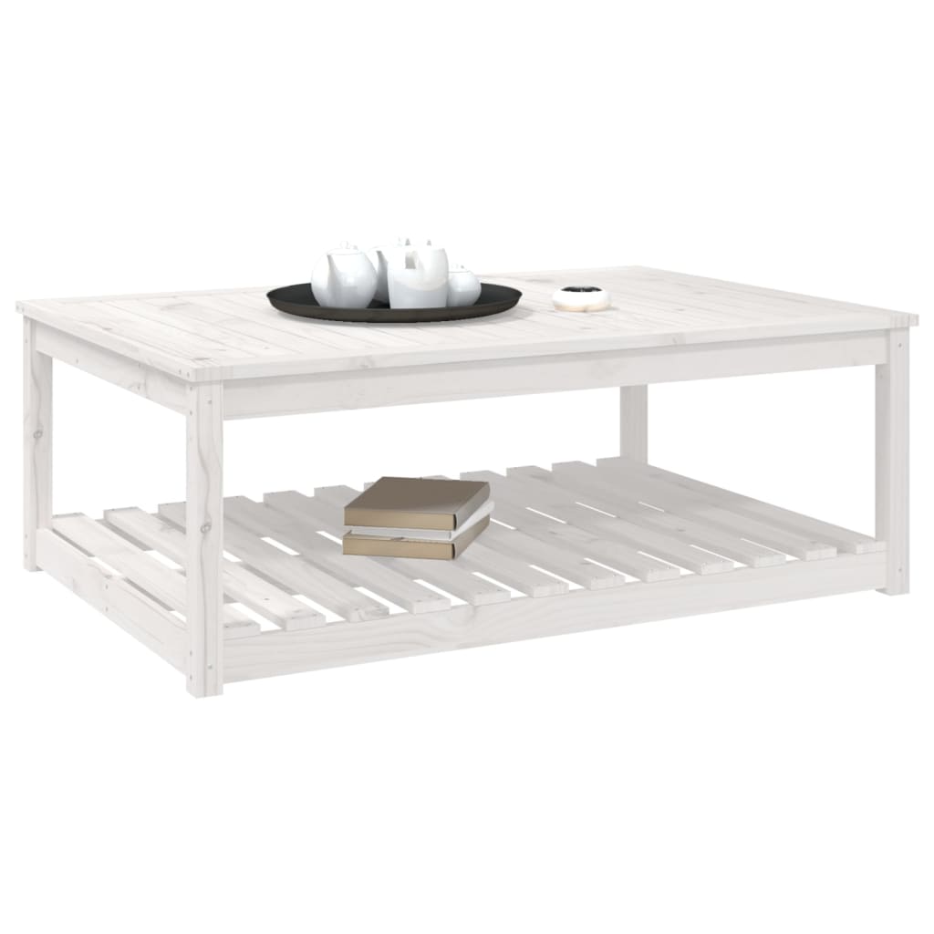 Tuintafel 121x82,5x45 cm massief grenenhout wit - AllerleiShop