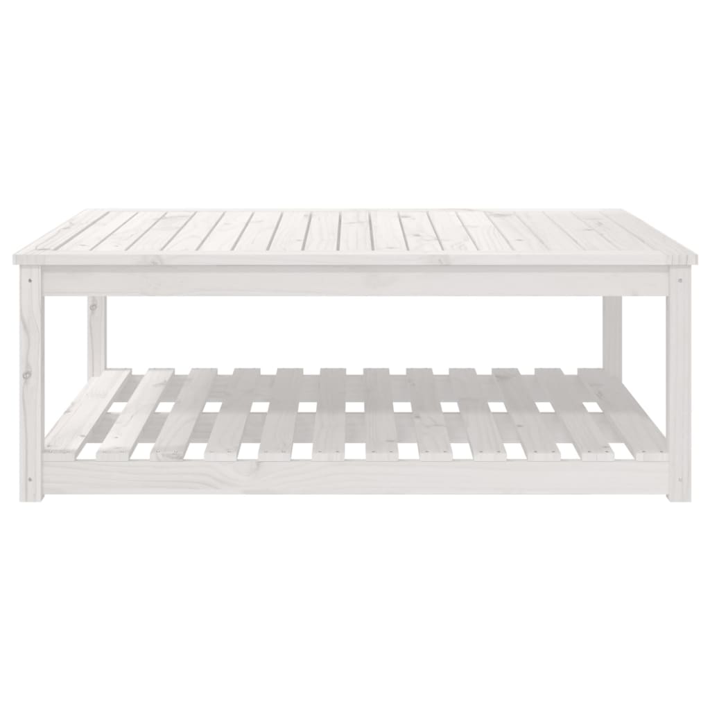 Tuintafel 121x82,5x45 cm massief grenenhout wit - AllerleiShop