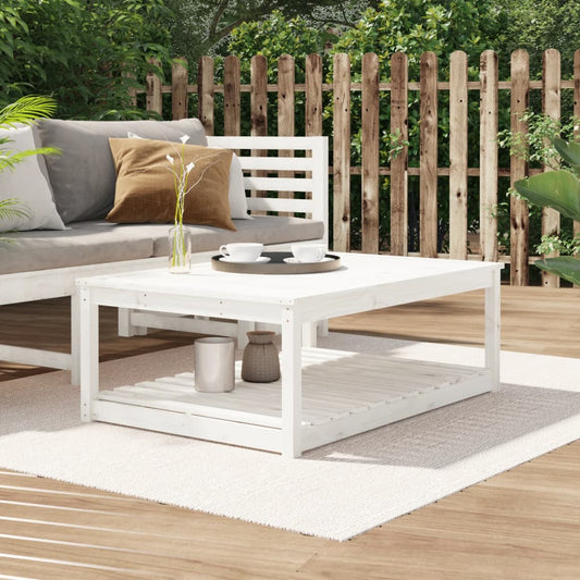 Tuintafel 121x82,5x45 cm massief grenenhout wit - AllerleiShop