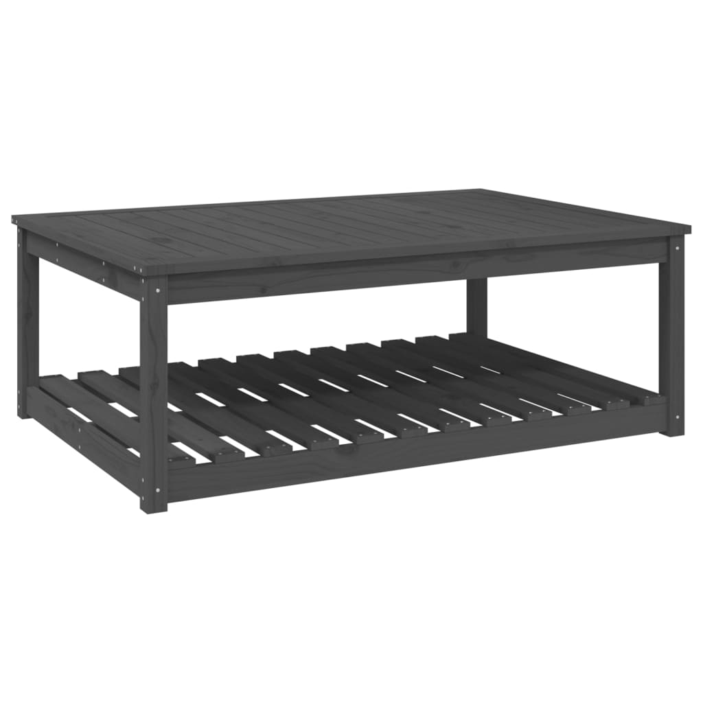 Tuintafel 121x82,5x45 cm massief grenenhout grijs - AllerleiShop