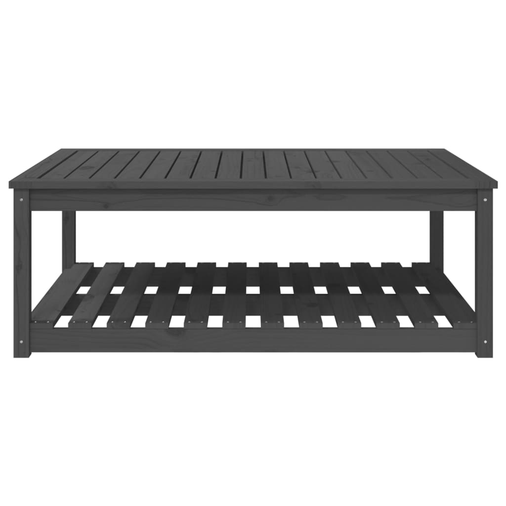 Tuintafel 121x82,5x45 cm massief grenenhout grijs - AllerleiShop