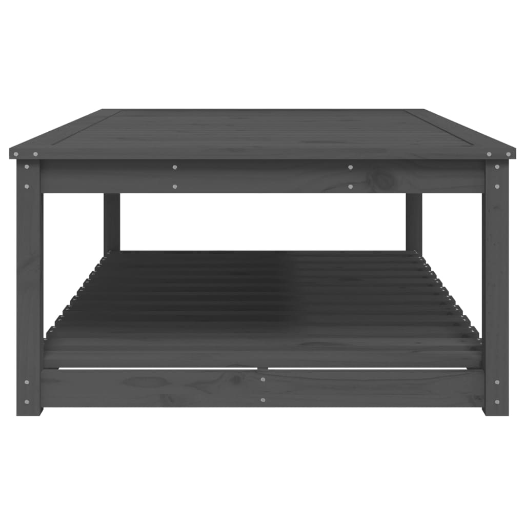 Tuintafel 121x82,5x45 cm massief grenenhout grijs - AllerleiShop