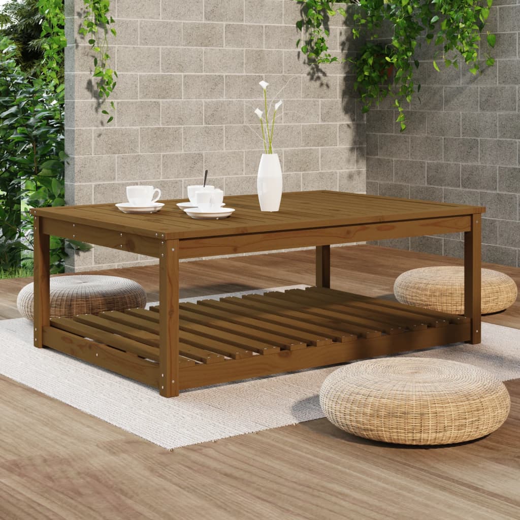 Tuintafel 121x82,5x45 cm massief grenenhout honingbruin - AllerleiShop