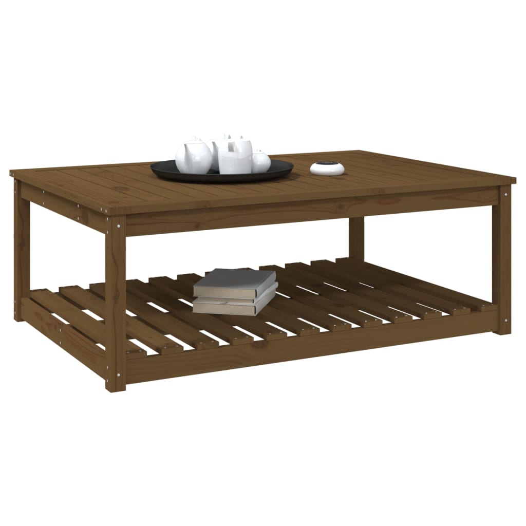 Tuintafel 121x82,5x45 cm massief grenenhout honingbruin - AllerleiShop