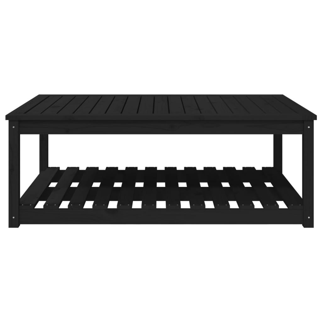 Tuintafel 121x82,5x45 cm massief grenenhout zwart - AllerleiShop