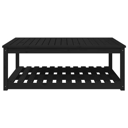 Tuintafel 121x82,5x45 cm massief grenenhout zwart - AllerleiShop