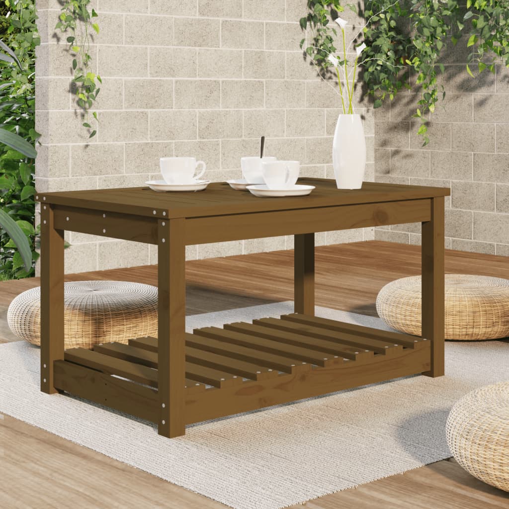 Tuintafel 82,5x50,5x45 cm massief grenenhout honingbruin - AllerleiShop