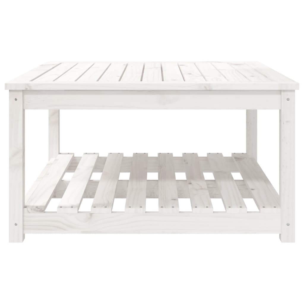 Tuintafel 82,5x82,5x45 cm massief grenenhout wit - AllerleiShop