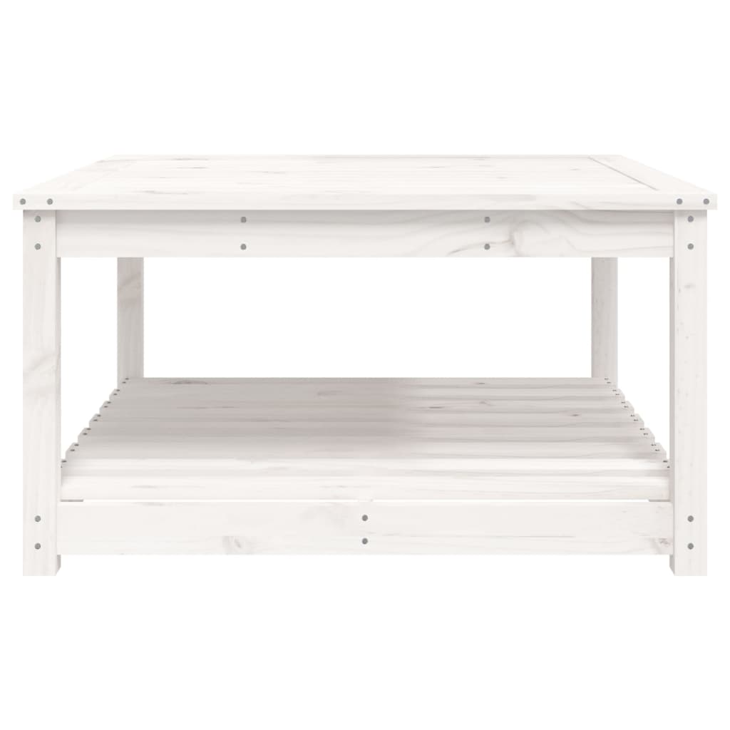 Tuintafel 82,5x82,5x45 cm massief grenenhout wit - AllerleiShop