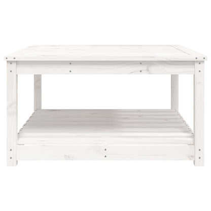 Tuintafel 82,5x82,5x45 cm massief grenenhout wit - AllerleiShop