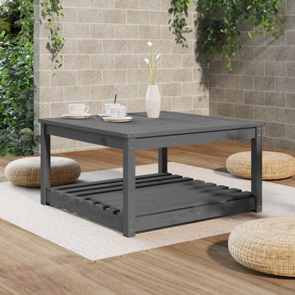 Tuintafel 82,5x82,5x45 cm massief grenenhout grijs - AllerleiShop