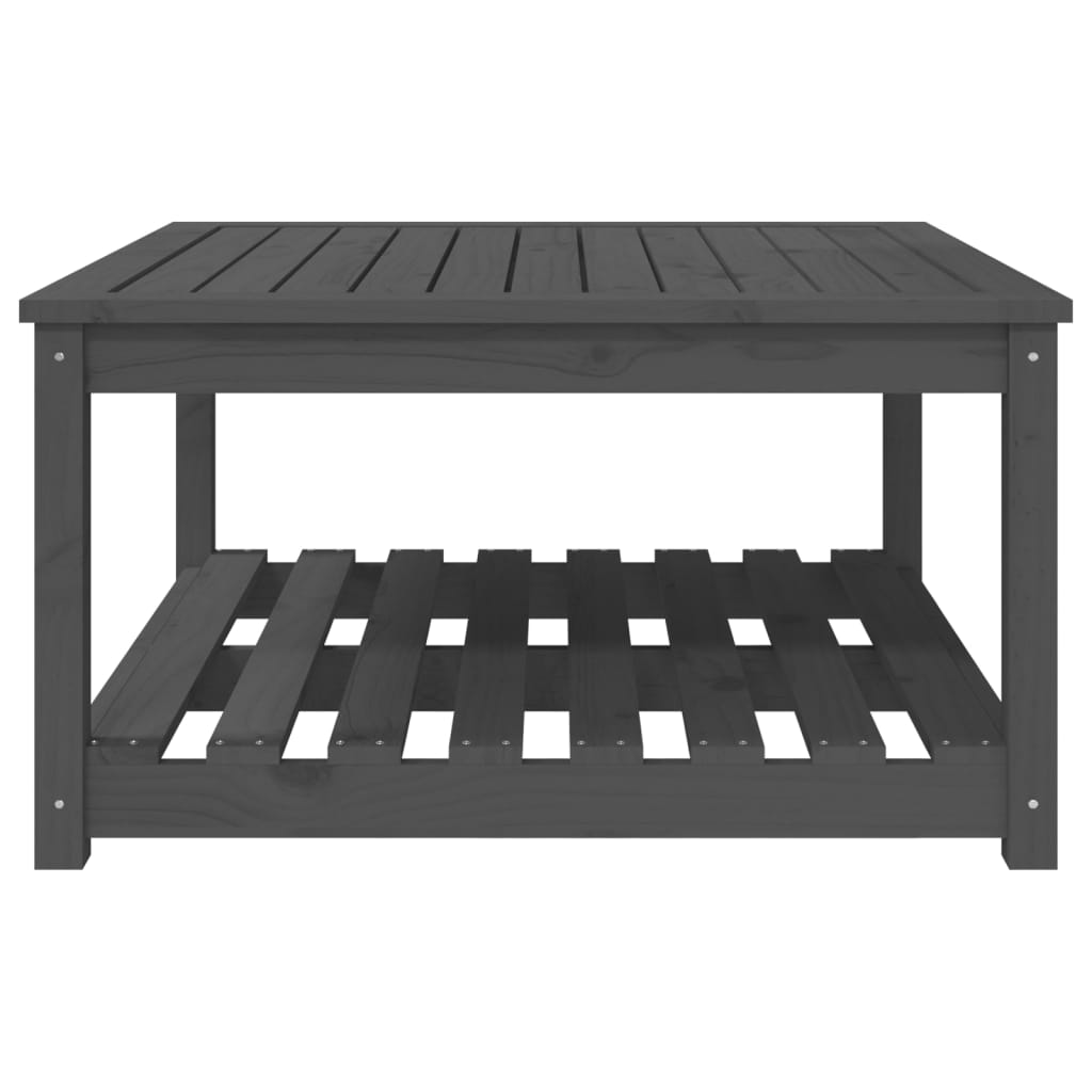 Tuintafel 82,5x82,5x45 cm massief grenenhout grijs - AllerleiShop