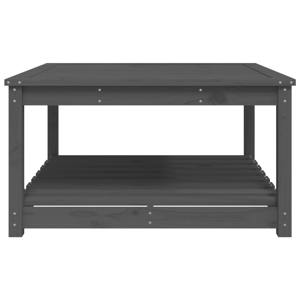 Tuintafel 82,5x82,5x45 cm massief grenenhout grijs - AllerleiShop