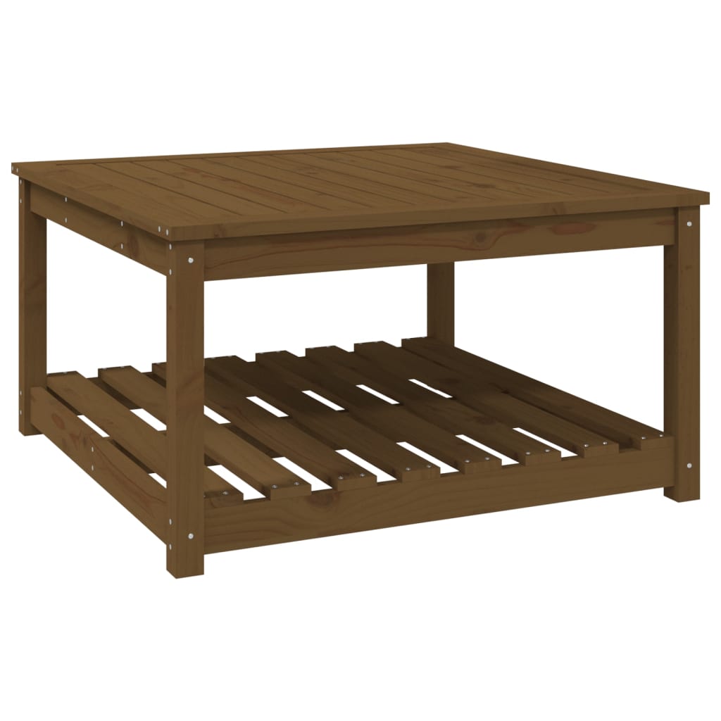 Tuintafel 82,5x82,5x45 cm massief grenenhout honingbruin - AllerleiShop