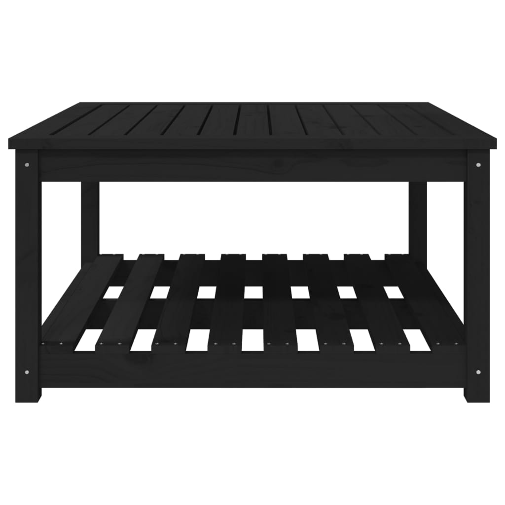 Tuintafel 82,5x82,5x45 cm massief grenenhout zwart - AllerleiShop