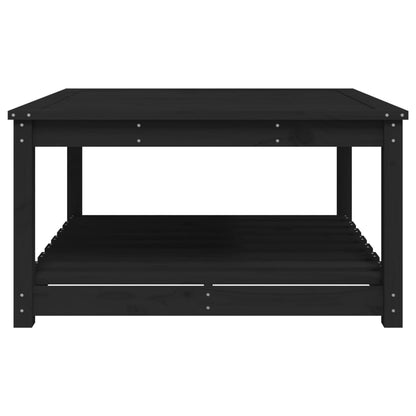 Tuintafel 82,5x82,5x45 cm massief grenenhout zwart - AllerleiShop