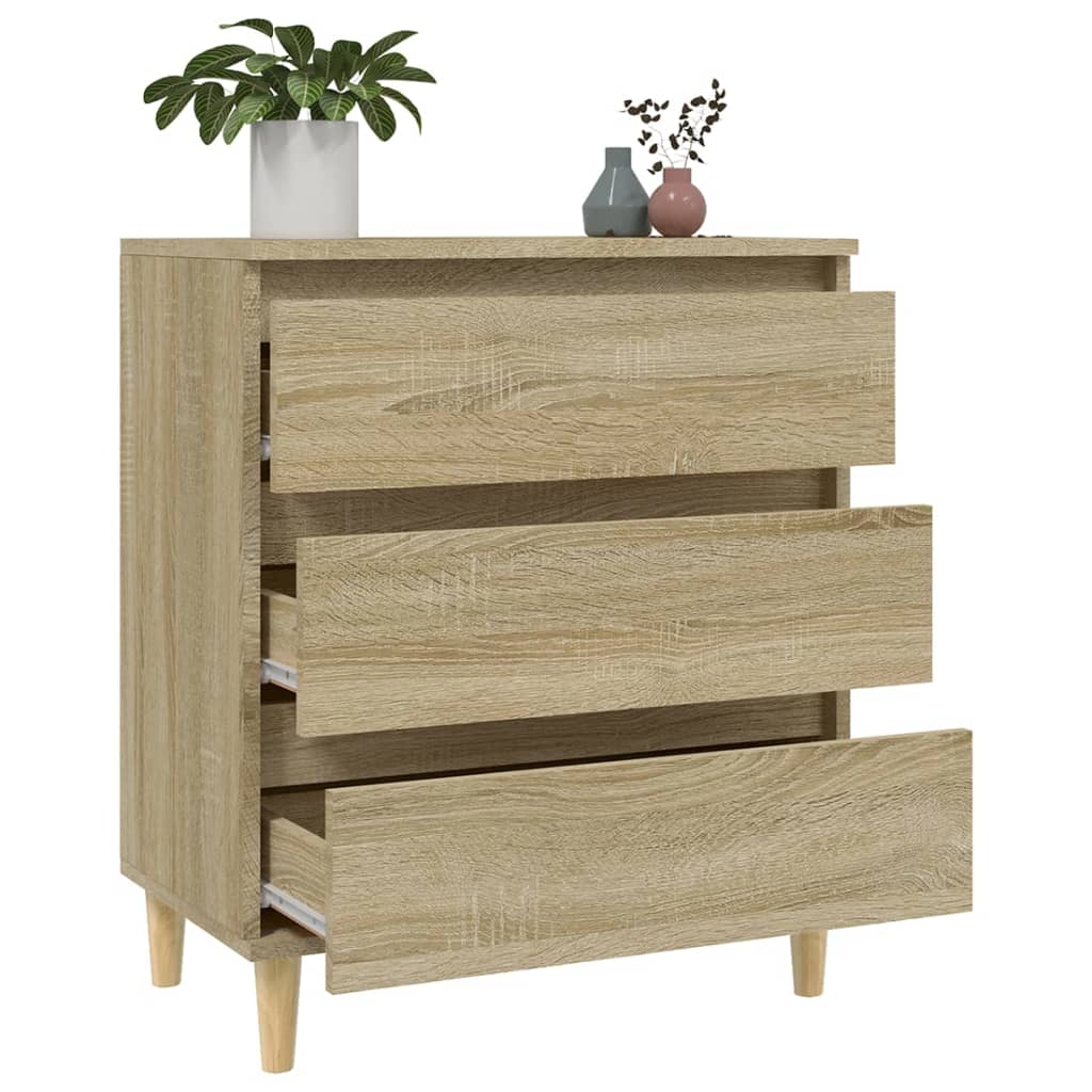 Dressoir 60x35x70 cm bewerkt hout sonoma eikenkleurig - AllerleiShop