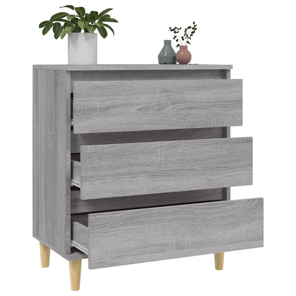 Dressoir 60x35x70 cm bewerkt hout grijs sonoma eikenkleurig - AllerleiShop