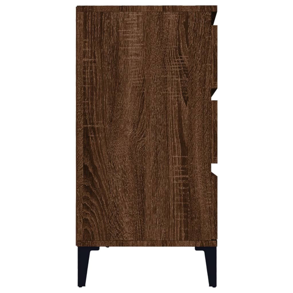 Dressoir 60x35x70 cm bewerkt hout bruin eikenkleur - AllerleiShop