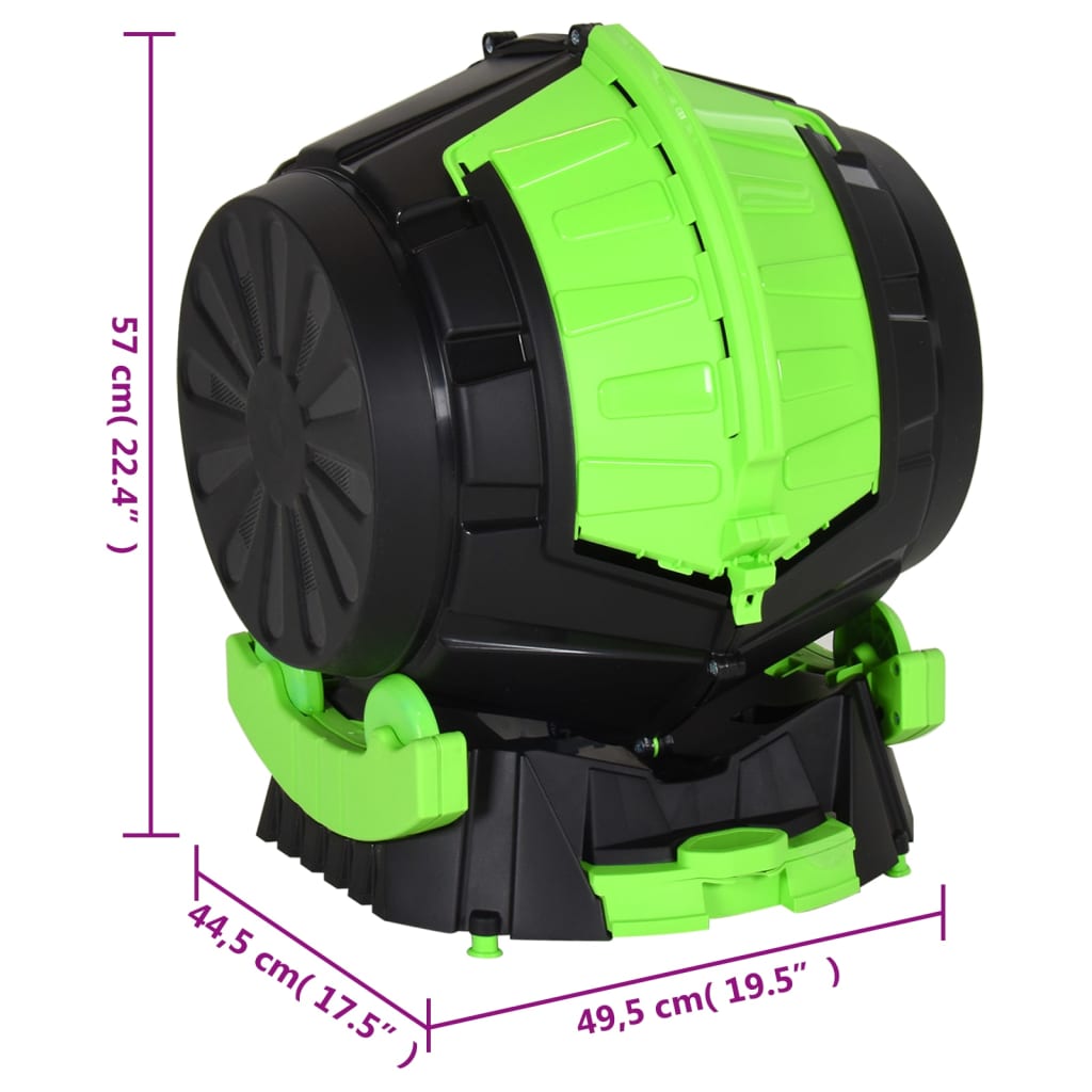 Trommelcomposter 49,5x44,5x57 cm 50 L