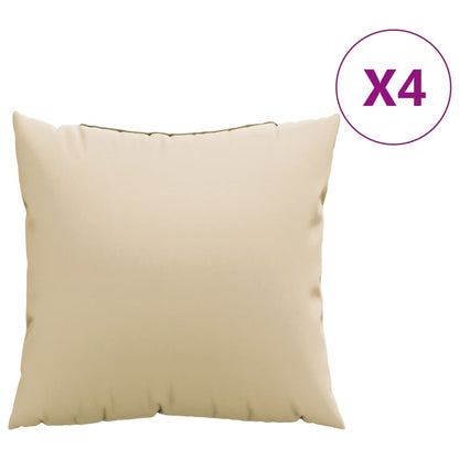 Bankkussens 4 st 40x40 cm stof beige - AllerleiShop