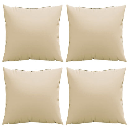 Bankkussens 4 st 40x40 cm stof beige - AllerleiShop