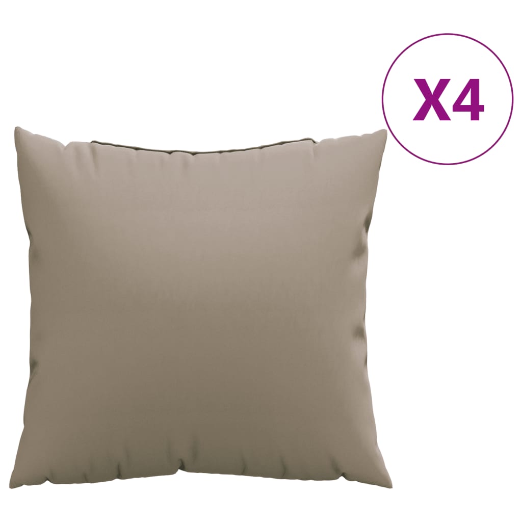 Bankkussens 4 st 40x40 cm stof taupe - AllerleiShop