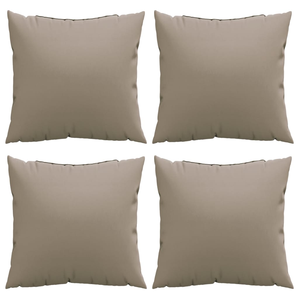 Bankkussens 4 st 40x40 cm stof taupe - AllerleiShop