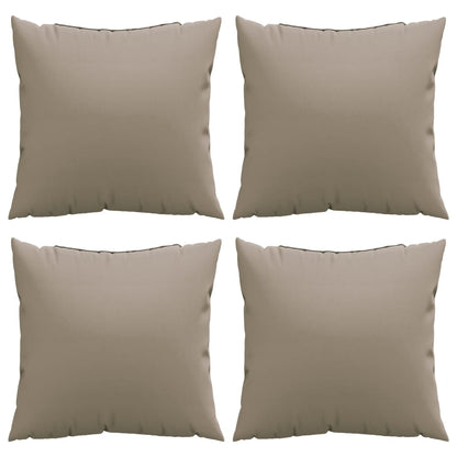 Bankkussens 4 st 50x50 cm stof taupe - AllerleiShop