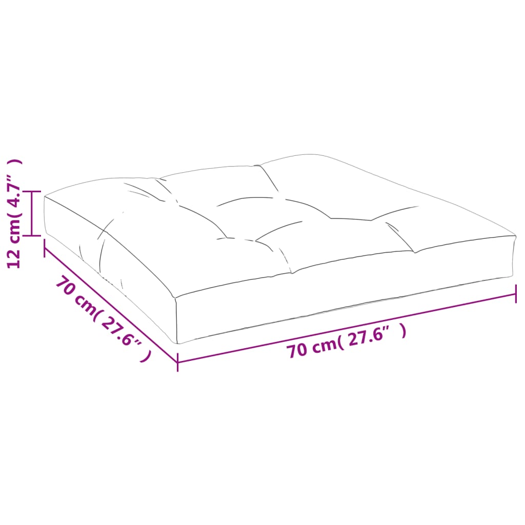 Palletkussen 70x70x12 cm stof antracietkleurig - AllerleiShop