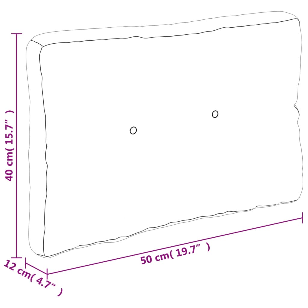 Palletkussen 50x40x12 cm stof antracietkleurig - AllerleiShop