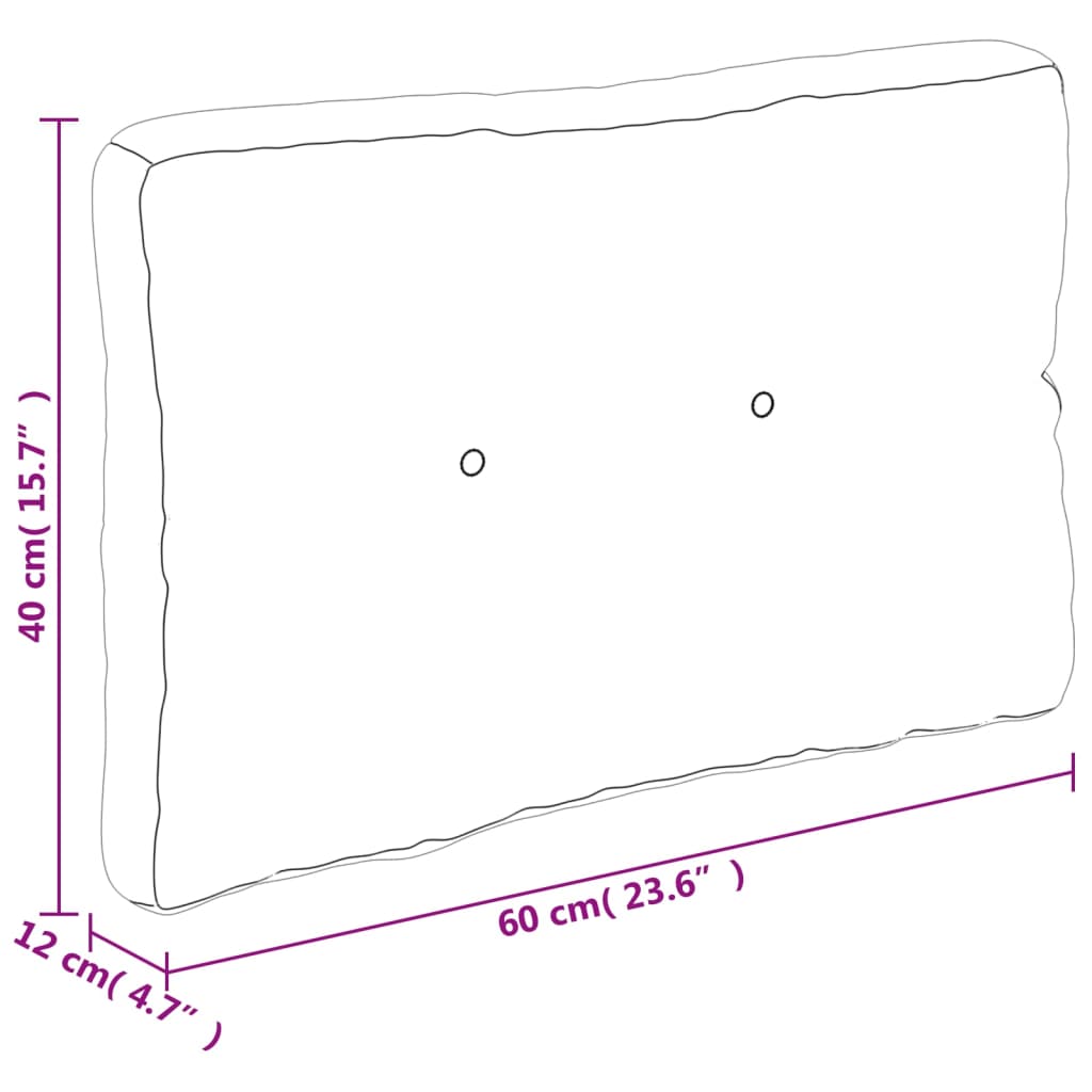 Palletkussen 60x40x12 cm stof antracietkleurig - AllerleiShop