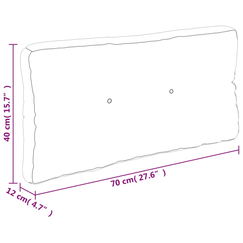 Palletkussen 70x40x12 cm stof antracietkleurig - AllerleiShop