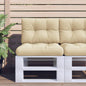 Palletkussens 2 st stof beige - AllerleiShop