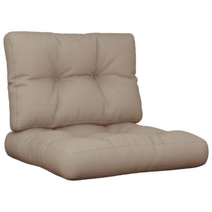 Palletkussens 2 st stof taupe - AllerleiShop