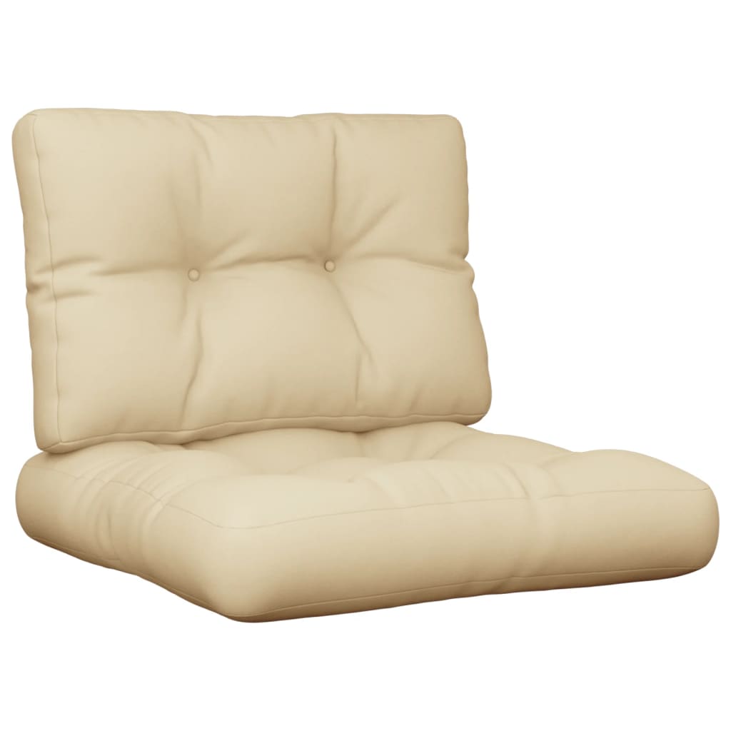 Palletkussens 2 st stof beige - AllerleiShop