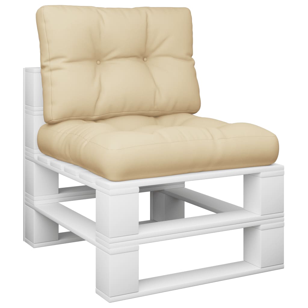 Palletkussens 2 st stof beige - AllerleiShop