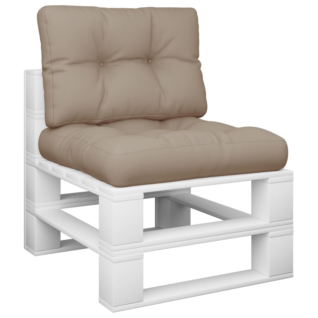 Palletkussens 2 st stof taupe - AllerleiShop