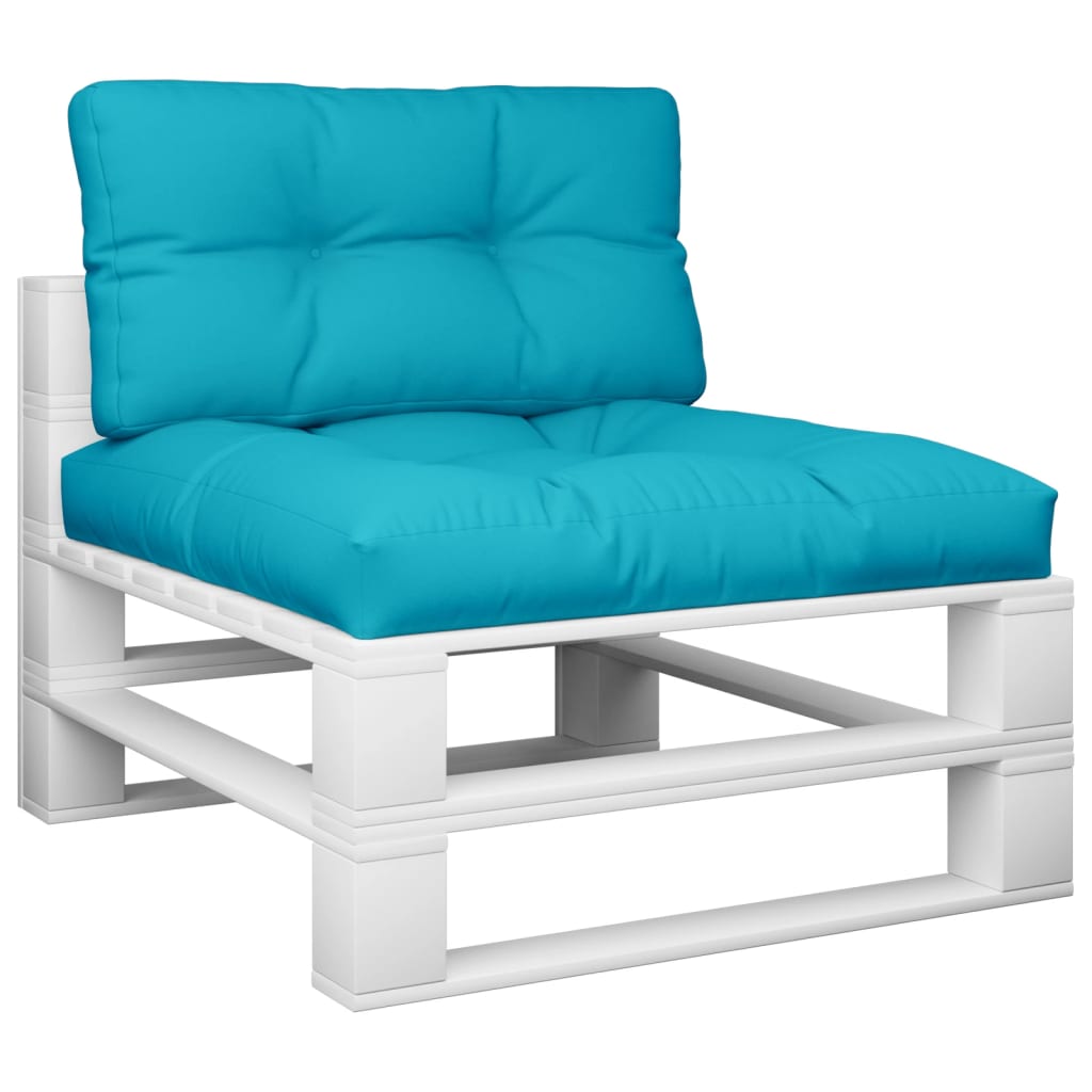 Palletkussens 2 st stof turquoise - AllerleiShop