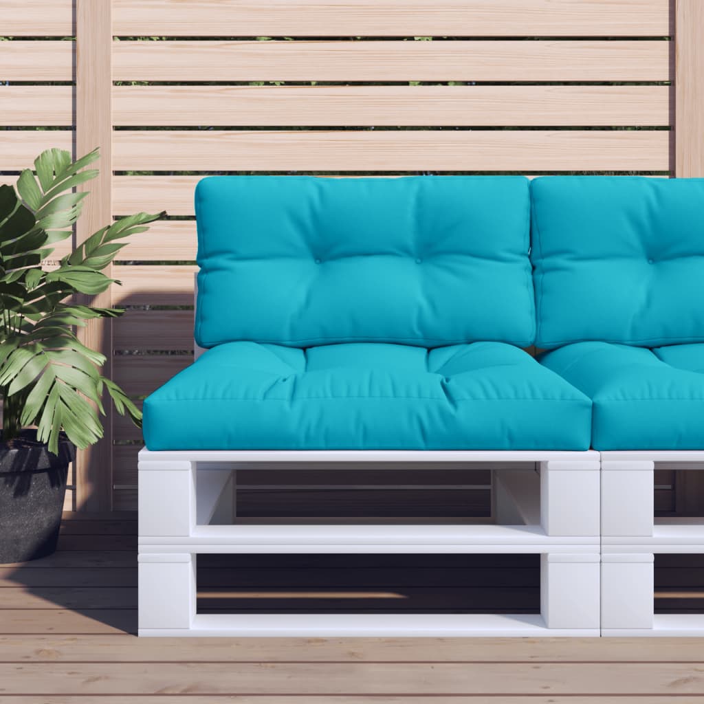 Palletkussens 2 st stof turquoise - AllerleiShop