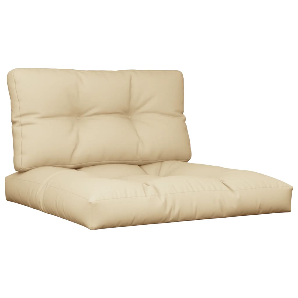 Palletkussens 2 st stof beige - AllerleiShop